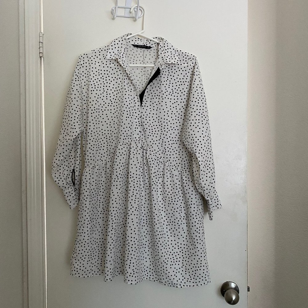 Zara Basics Polka Dot Mini Dress